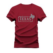 Camiseta Estampada 100% Algodão Unissex T-shirt Confortável Texa Map