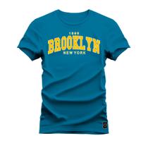 Camiseta Estampada Algodão Confortável 30.1 Penteada Broklyn 1898