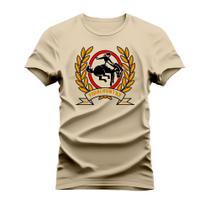 Camiseta Estampada Algodão Confortável T-Shirt Medalha