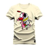 Camiseta Estampada Algodão Premium Confortável Couragen Caveirinha