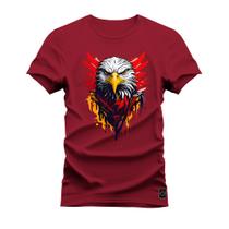 Camiseta Estampada Algodão Premium Confortável Gavião Olhar