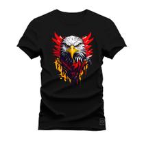 Camiseta Estampada Algodão Premium Confortável Gavião Olhar