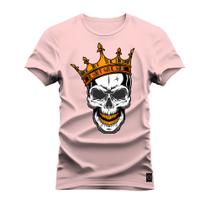 Camiseta Estampada Algodão Premium Confortável King OF Caveirão