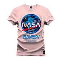 Camiseta Estampada Algodão Premium Confortável Nasa Flow