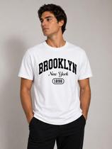 Camiseta Estampada Brooklyn Algodão Premium Confortável Camiseta Estampada Brooklyn Algodão Premium Confortável
