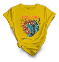 Camiseta Estampada Cantora Norah Jones, Referencia Pássaro