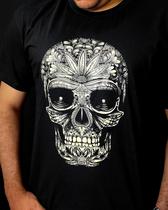Camiseta estampada caveira osso Camiseta estampada caveira osso