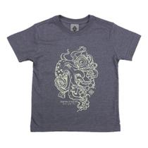 Camiseta Estampada Central Surf Infantil - Cinza