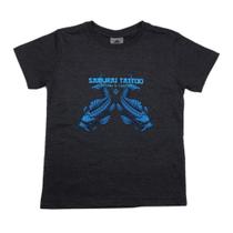 Camiseta Estampada Central Surf Infantil - Preto/mescla Camiseta Estampada Central Surf Infantil - Preto/mescla