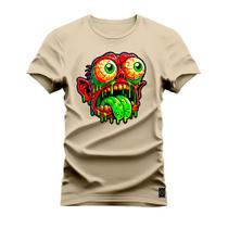 Camiseta Estampada Confortável Premium Macia Bacteria Louca