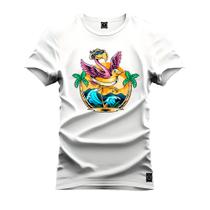 Camiseta Estampada Confortável Premium Macia Passaro Boia