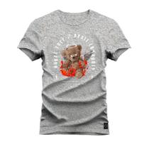 Camiseta Estampada Confortável T-Shirt Agel Urso