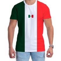Camiseta Estampada Copa Camisa Masculina Bandeira do México