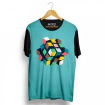 camiseta estampada cubo magico dep masculina