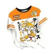Camiseta Estampada em 3D do Sonic The Hedgehog, Moda Anime para Adultos e Crianças, Estilo Y2K