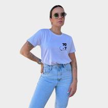 Camiseta Estampada Feinina Moda Cristã 70x7 Perdão Versículo Deus