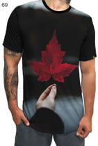 camiseta estampada flor vermelha tamanho M