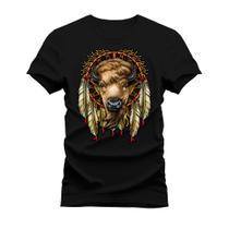 Camiseta Estampada Gola Redonda Confortável Servo Coroado