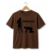 Camiseta Estampada Imprevisto Frase 100% Algodao Confortável Estilo DTF Premium Casual Uso Diário