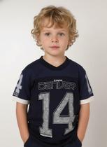 Camiseta Estampada Infantil Para Menino- MARINHO Camiseta Estampada Infantil Para Menino- MARINHO