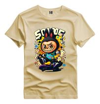 Camiseta Estampada Labubu Monster Algodão Premium Desenho