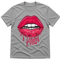 Camiseta Estampada Love You Boca Drip Streetwear Camiseta Estampada Love You Boca Drip Streetwear