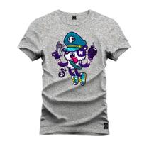 Camiseta Estampada Malha Premium T-Shirt Bicho Policia