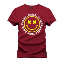 Camiseta Estampada Malha Premium T-Shirt Smyle Hum