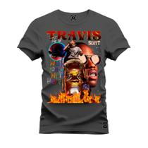 Camiseta Estampada Malha Premium T-Shirt Travis Negão Scott