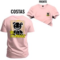 Camiseta Estampada Malha Premium T-Shirt Urso Be Xovenete Frente e Costas