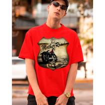 Camiseta Estampada Masculina Moto Race Route 66 Harley Camisa Malha Algodão Premium Top - Ref077