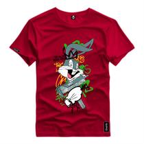 Camiseta Estampada Masculina Pernalonga Black Style Personagem Desenho Camisa 100% Algodão Premium