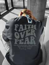 Camiseta Estampada Masculina Retro Verao Fé Acima Do Medo