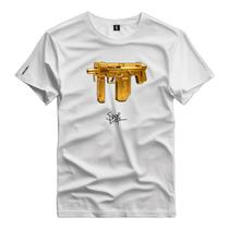 Camiseta Estampada Mini Uzi Gold Gun Coleção Shap Lefe