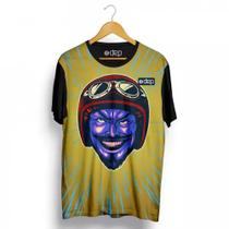 camiseta estampada motoqueiro de capacete masculina dep lifestyle