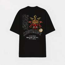 Camiseta Estampada Over StreetWear Abstract Masc Samurai Toquio