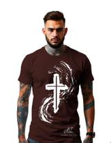 Camiseta Estampada Personalizada Religiosa Cristã Cruz REF15 Unissex 100% Algodao Linha Premium