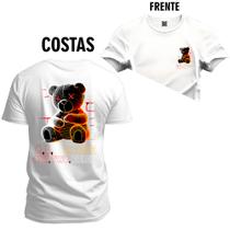 Camiseta Estampada Premium Algodão A B C Is Like Frente Costas