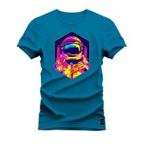 Camiseta Estampada Premium Algodão Astronauta Comilão