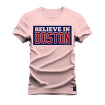 Camiseta Estampada Premium Algodão Belevin Boston