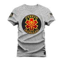 Camiseta Estampada Premium Algodão Combat Medical