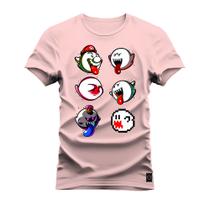 Camiseta Estampada Premium Algodão Emojis Fantasma