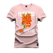 Camiseta Estampada Premium Algodão Flowers