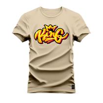 Camiseta Estampada Premium Algodão King Rei