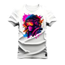 Camiseta Estampada Premium Algodão Macaco Style