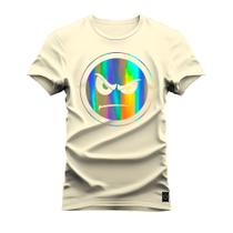 Camiseta Estampada Premium Algodão Mascara Brilhante