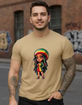 Camiseta Estampada Premium Reggae Music Algodão Cores Vivas