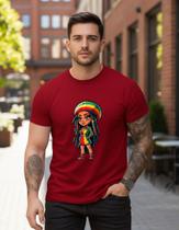 Camiseta Estampada Premium Reggae Music Algodão Cores Vivas