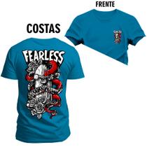 Camiseta Estampada Premium T-Shirt FearLess Frente Costas
