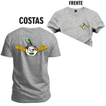 Camiseta Estampada Premium T-Shirt Olho Asas Frente Costas